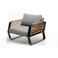 Кресло из алюминия AURA темный графит