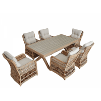 Обеденный комплект садовой мебели ISABELLA из ротанга